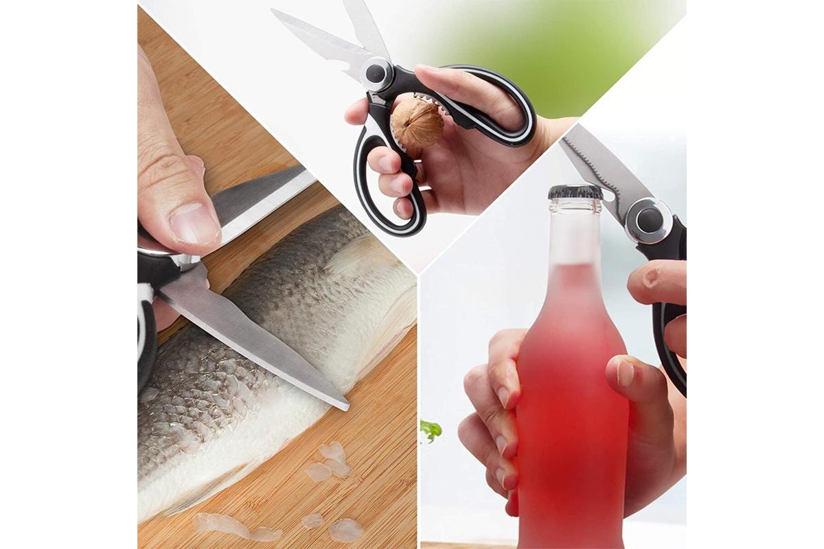 Multifunctional Kitchen Scissors - White/Black