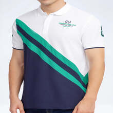 Men's White & Navy Polo Shirt - EMTPS24-046