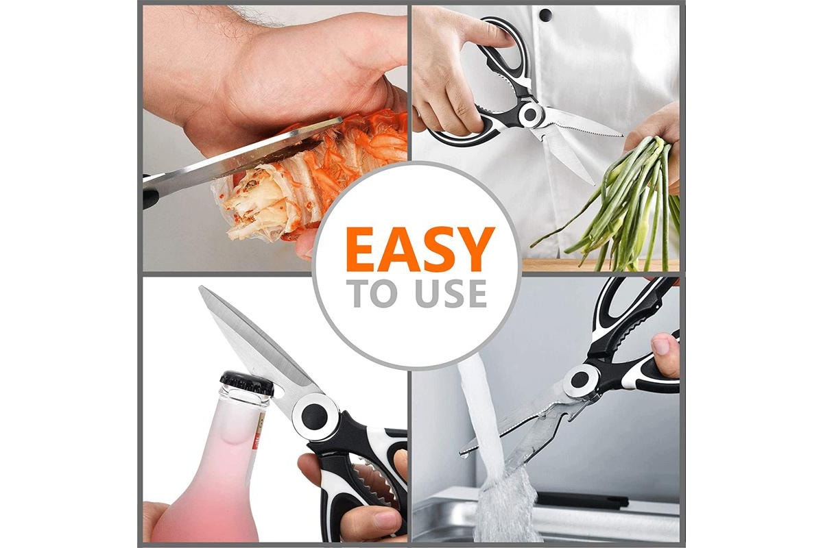 Multifunctional Kitchen Scissors - White/Black